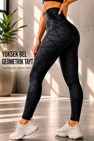 Oxyteez Women's Leggings, Stretchy Knitted, Patterned, Black