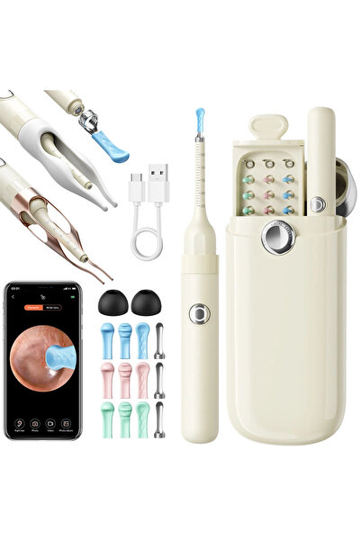 Choice1 Ivory Ear Wax Removal Tool Camera Waterproof Ear Cleaner with Camera ...