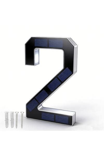 Choice1 2 12CM Solar House Number Lights House Sign Light Sensor Led Sign Sol...