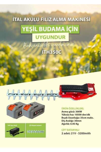 İtal Üzüm Ve Fındık Filizi Ve Işkın Alma Makinası . ITH350C(yeşil Budama )