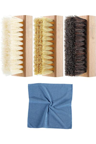 Arabest 3 Pcs Sneaker Shoe Cleaner Brush Set, Made of Nylon, PP, Horsehair, W...