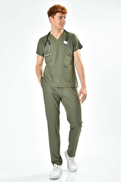Owlet Medikal Set uniformă chirurgicală din Lycra verde armată