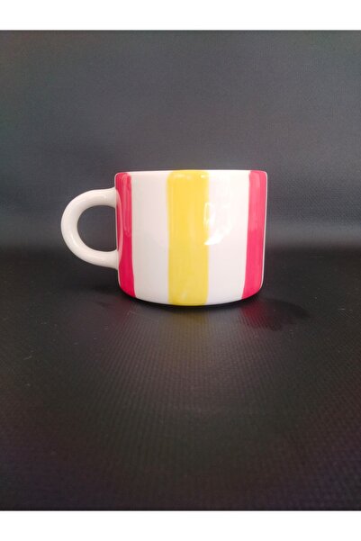 Zümrüdüanka Seramik Striped Handmade Ceramic Mug