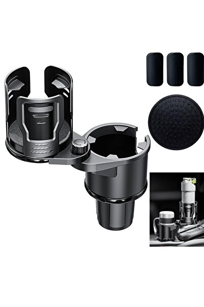 COOLHAWK Car Cup Holder Expander,2 in 1 Expandable Cup Holder for Car with Lo...