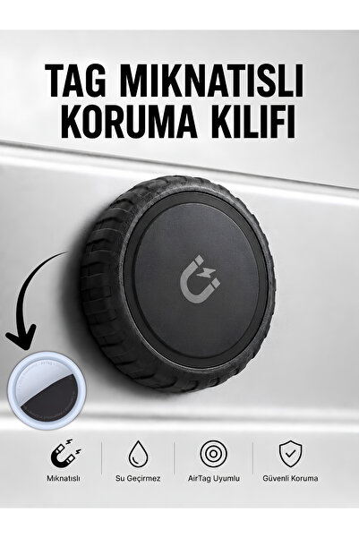 Gözcü Mobil Airtag Manyetik Koruma Kılıfı Su Geçirmez Mıknatıslı Darbeye Daya...