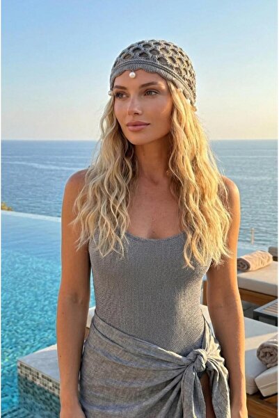 FLEX FASHION Women's Bohemian Style Knitted Perforated Knitwear Beanie