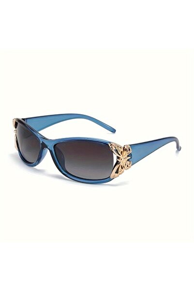 Choice1 Blue 2026 Butterfly Decorative Fashion Sunglasses Women'S Retro Surro...