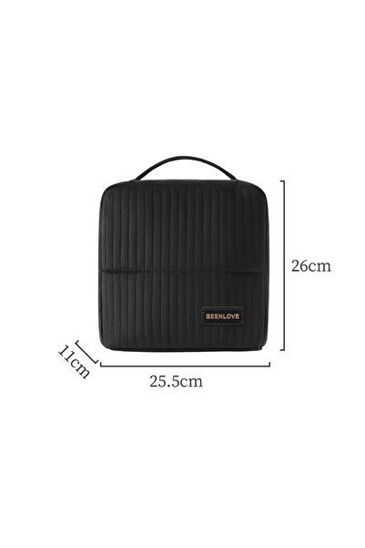 Choice Black Fashion Makeup Bag Velvet Fashion Portable Makeup Bag Multifunct...