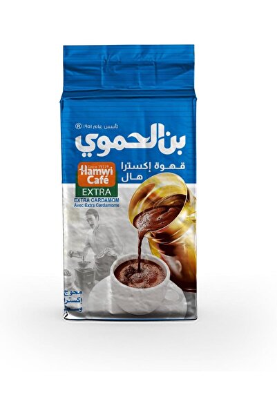 Hamwi Cafe Turkish Coffee Extra Cardamom Medium Roast Ground Coffee 200g Pack...