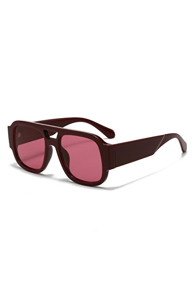 Choice8 Red Fashion Double Bridges Square Sunglasses Women Candy Color Retro ...
