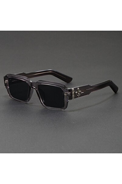 Choice3 Gray Retro Square Leopard Print Sunglasses For Men Women Fashion Punk...