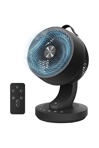 SONGMICS Ventilator de birou silențios cu telecomandă, 70 °   Oscilație, 8 vi...