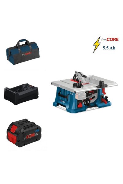 Bosch GTS 18V-216 1x5,5 Ah ProCORE Akülü Üstten Tablalı Gönye Kesme