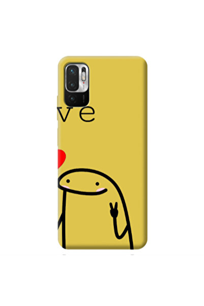 Other Xiaomi Redmi Note 10 Pro 5G Love 2 Yellow Colored Silicone TPU Θήκη