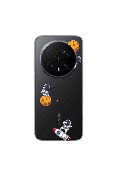 Other Honor Magic 8 Lite Pro Cute astronauts Transparent Silicone TPU Θήκη