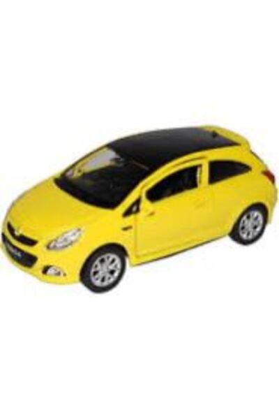 JPT Opel Corsa OPC 1:34 Yellow Die-Cast Pull Back no box