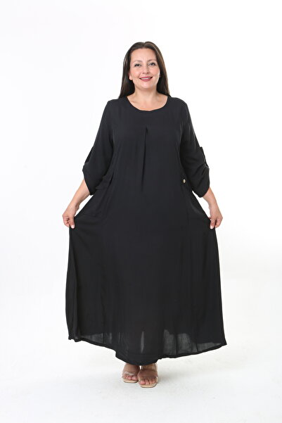 XL Modam Women's Woven Whiscone Large Size Dress