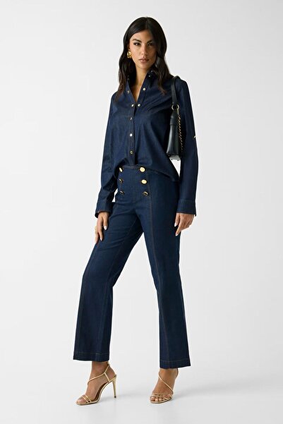 Guess Pantaloni denim pentru femei albaștri