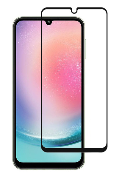 POWERTECH σκληρυμένο γυαλί 3D TGC-0636, Samsung A24, πλήρης κόλλαση, μαύρο