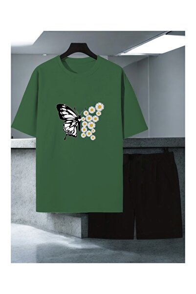 ZEMLİYA Sara Unisex Oversize Shorts Set Short Sleeve T-Shirt Comfortable Fit ...