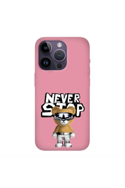 Other Apple iPhone 14 Pro Max Never stop Pink Colored Silicone TPU Θήκη