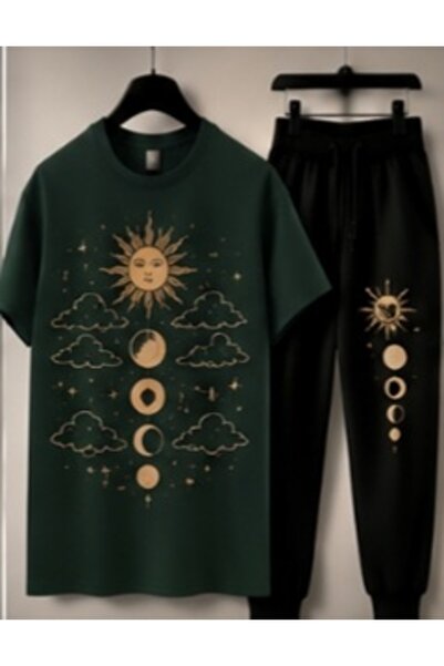 valeriae Set unisex oversize cu pantaloni scurți și tricou cu mânecă scurtă, ...