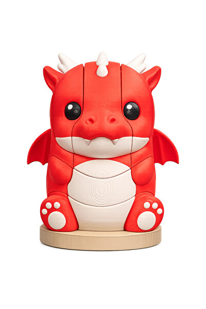 3dlink Build-a-Friend – Dragonul, Puzzle 3D, Figurină Puzzle Educativă
