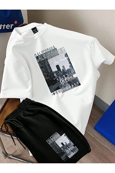 ZEMLİYA Sara Unisex Oversize Shorts Set Short Sleeve T-Shirt Comfortable Fit ...