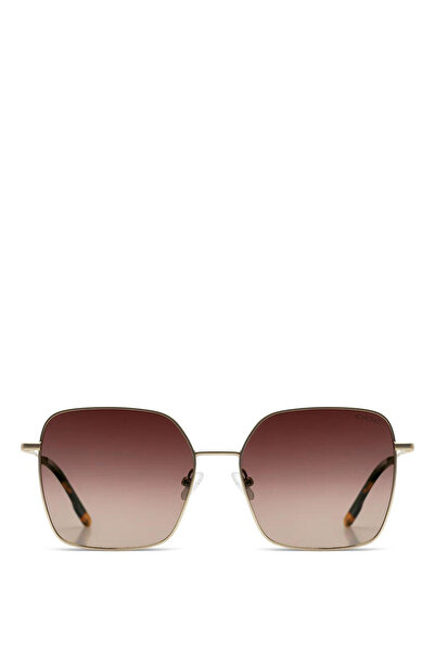 Komono Audrey Gold Glossy Black Metal Women's Sunglasses