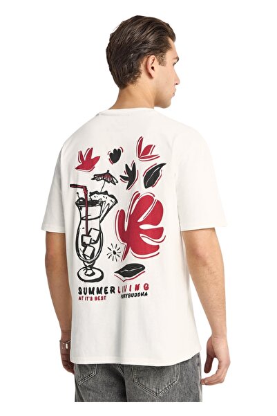 Funky Buddha T-Shirt FBM013-088-04 – Off White - m