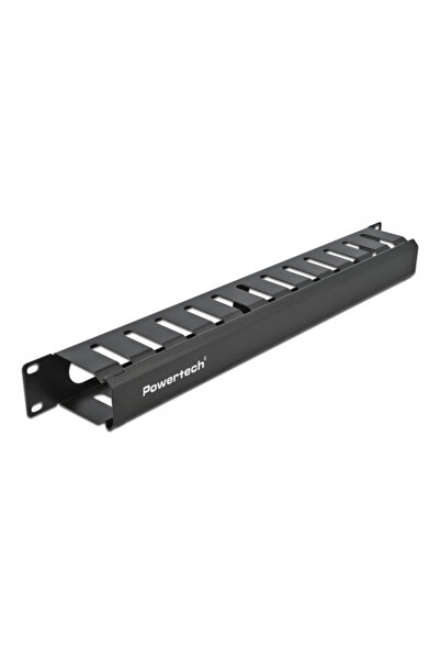 POWERTECH cable management NETW-0047 για rack 19"/1U, μεταλλικό, μαύρο