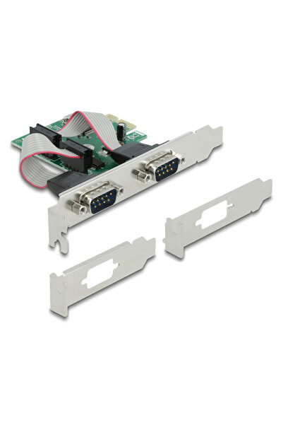 DELOCK κάρτα επέκτασης PCIe σε 2x RS-232 90007, 921.6Kbps