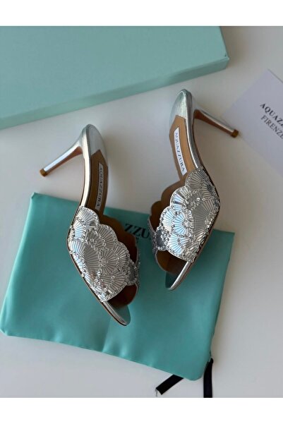 NEW Aquazzura Ce Soir 75 Mules Womens Heel