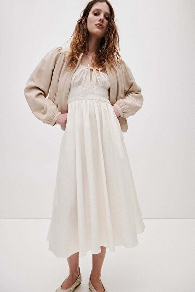 H&M Smocked-waist cotton dress