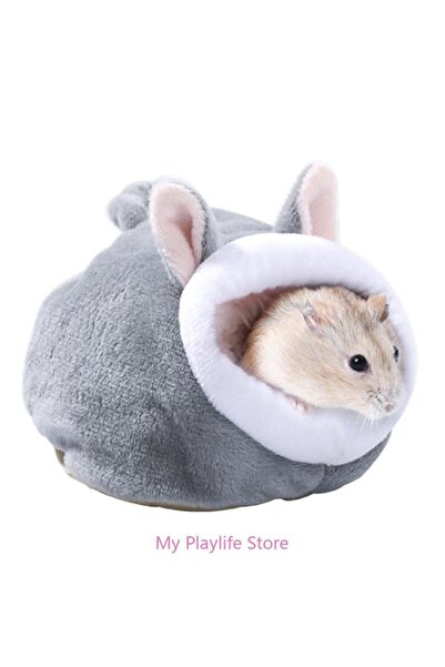 Choice1 Gray Hamster Nest Winter Warm Small Pet Cage Sleep Bed for Guinea Pig...