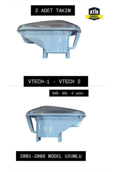 ATİK GARAJ HONDA CİVİC 01/06 VTEC-1 VTEC-2 ÇAMURLUK SİNYALİ BEYAZ SAĞ SOL ( 2...