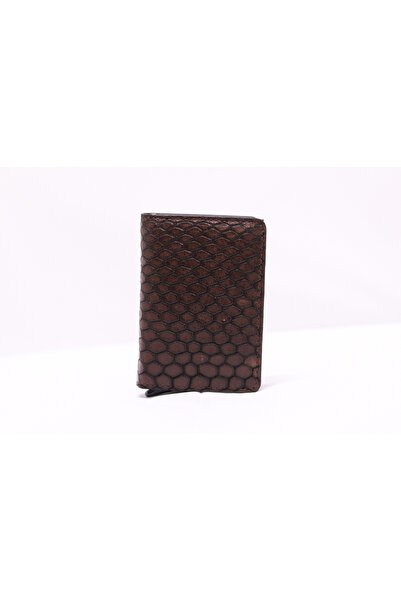 Toya Πορτοφόλι Unisex με RFID και Συρόμενο Μηχανισμό Καφέ
