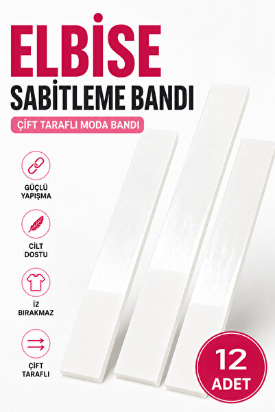 MAROKEN 12 Adet Çift Taraflı Göğüs Bandı Şeffaf Elbise Kıyafet Sabitleyici De...