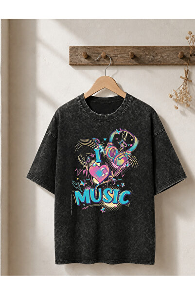Pink Sky Μπλουζάκι Unisex Oversize με εφέ ξεβαμμένου υφάσματος, Vintage Stree...