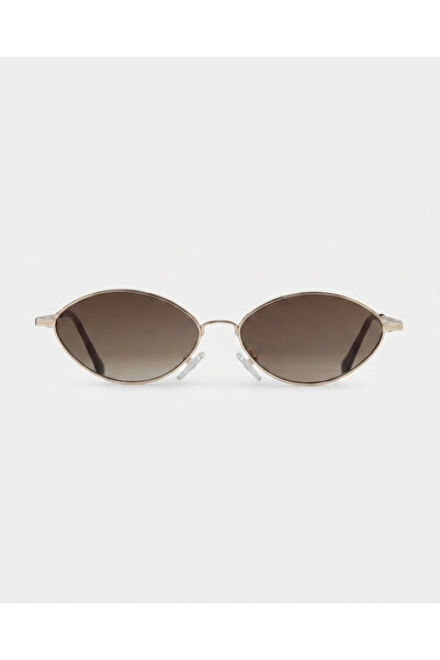 BEN.X 8047 Gold Brown Sunglasses Ellipse Design Trend Model Unisex