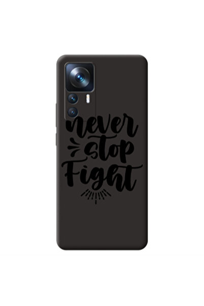 Other Xiaomi Mi 12T Never stop fight Black Colored Silicone TPU Θήκη