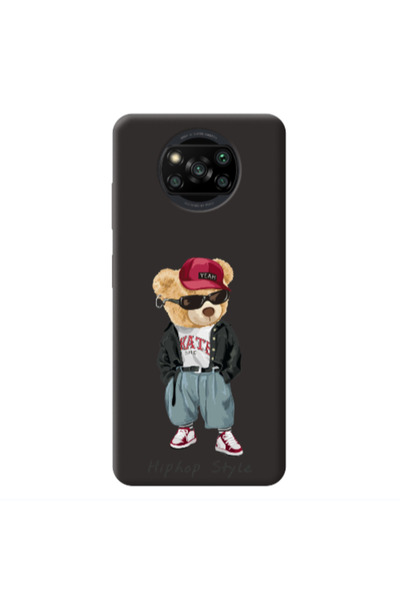 Other Xiaomi Poco X3 /X3 Pro Hip hop style Black Colored Silicone TPU Θήκη