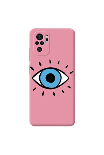 Other Xiaomi Redmi Note 10S Shining Eye Pink Colored Silicone TPU Θήκη