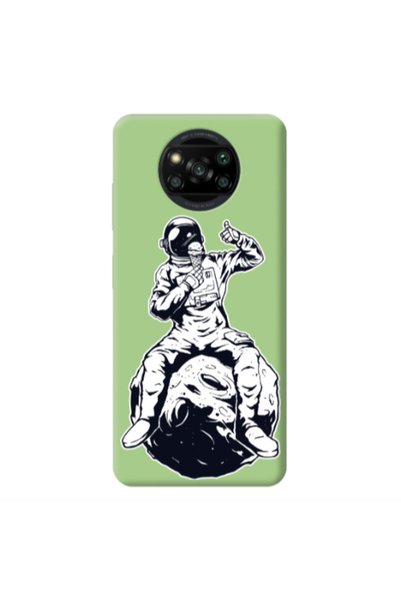 Other Xiaomi Poco X3 /X3 Pro ice cream in space Light Green Colored Silicone ...