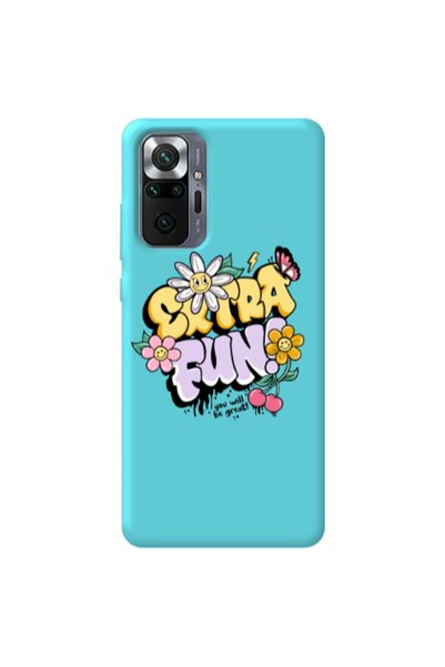 Other Xiaomi Redmi Note 10 Pro 4G Extra Fun Turquoise Colored Silicone TPU Θήκη