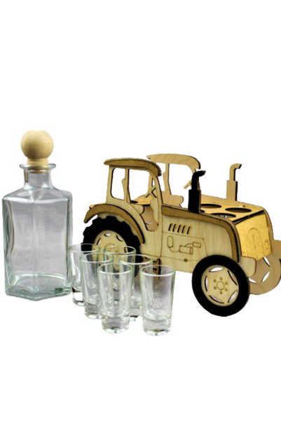 OEM Set decantor 0,5l si 6 pahare 25ml, model tractor