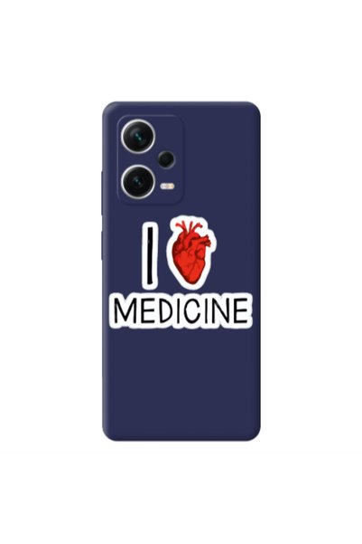 Other Xiaomi Poco X5 I Love Medicin Dark blue Colored Silicone TPU Θήκη