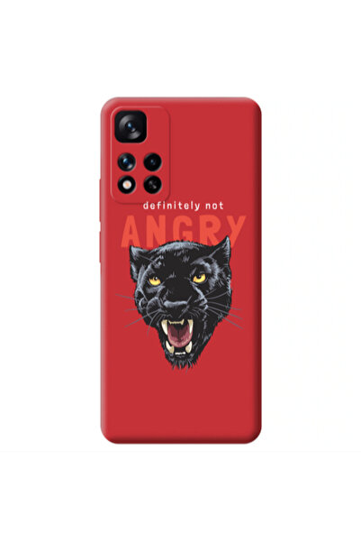 Other Xiaomi Redmi Note 11 Pro 5G Pointed teeth Red Colored Silicone TPU Θήκη