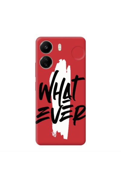 Other Xiaomi Redmi 13C What Ever Red Colored Silicone TPU Θήκη