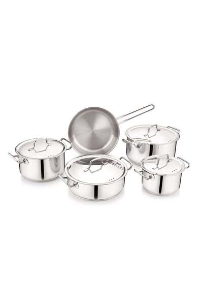 Vinod Classique Deluxe 9 Piece Stainless Steel Cookware Set | 2 L, 3.6 L, 3.8...
